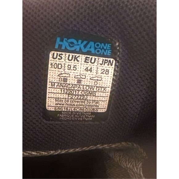 HOKA ONE ONE ANACAPA LOW GTX MEN'S navy blue size 10 - Picture 7 of 10